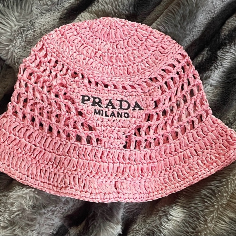 Prada Pink Crochet Hat
